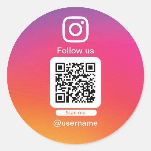 Instagram QR code sticker (Vorderseite)