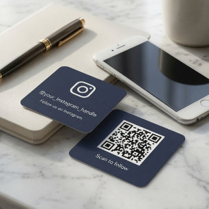 Instagram-QR-Code-Visitenkarte Benutzerdefiniert Quadratische Visitenkarte
