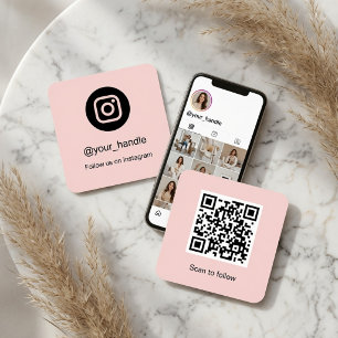 Instagram-QR-Code-Visitenkarte Personalisiert Quadratische Visitenkarte