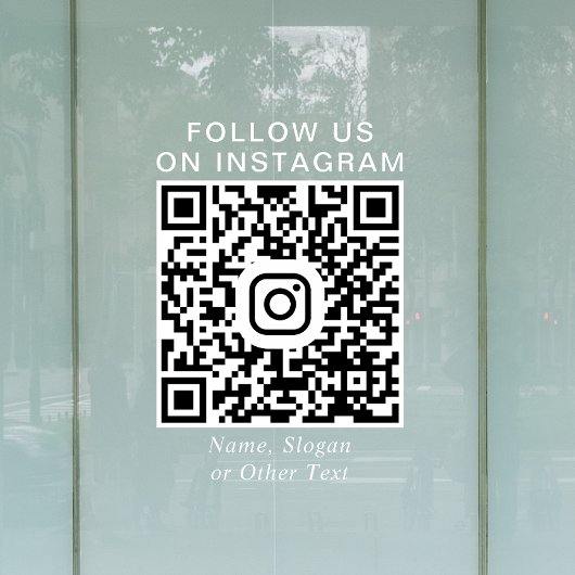 Instagram QR Code Werbung Fensteraufkleber
