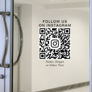 Instagram QR Code Werbung Fensteraufkleber
