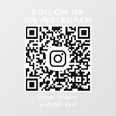 Instagram QR Code Werbung Fensteraufkleber (Blatt)