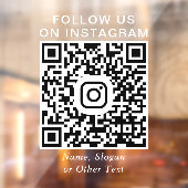 Instagram QR Code Werbung Fensteraufkleber (Blatt 2)