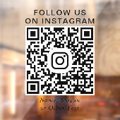 Instagram QR Code Werbung Fensteraufkleber (Blatt 2)