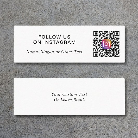 Instagram QR Code Werbung Mini Visitenkarte