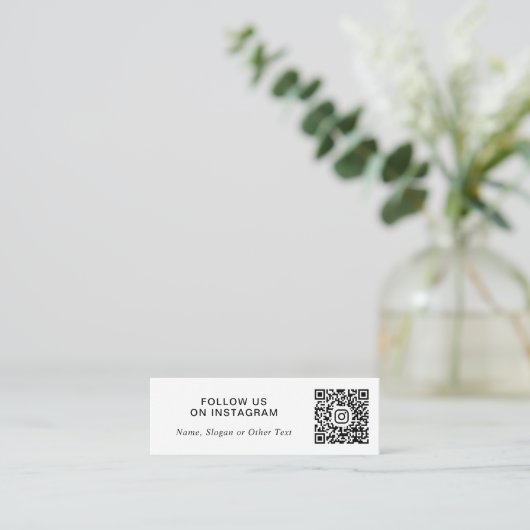 Instagram QR Code Werbung Mini Visitenkarte (Stehend Vorderseite)