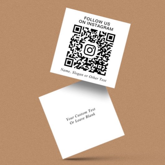Instagram QR Code Werbung Quadratische Visitenkarte