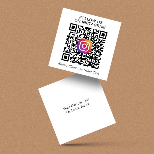 Instagram QR Code Werbung Quadratische Visitenkarte
