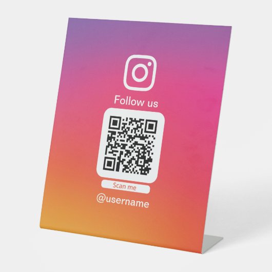 Instagram QR display Sockelschild (Vorderseite)
