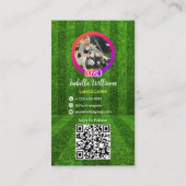 Instagram Rasenpflege Landscaping Mowing QR Code Visitenkarte (Rückseite)