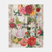 Instagram Rosen der Mutter TagesVintage Fleecedecke (Vorderseite)