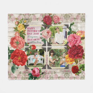 Instagram Rosen der Mutter TagesVintage Fleecedecke