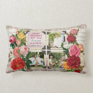 Instagram Rosen der Mutter TagesVintage Lendenkissen