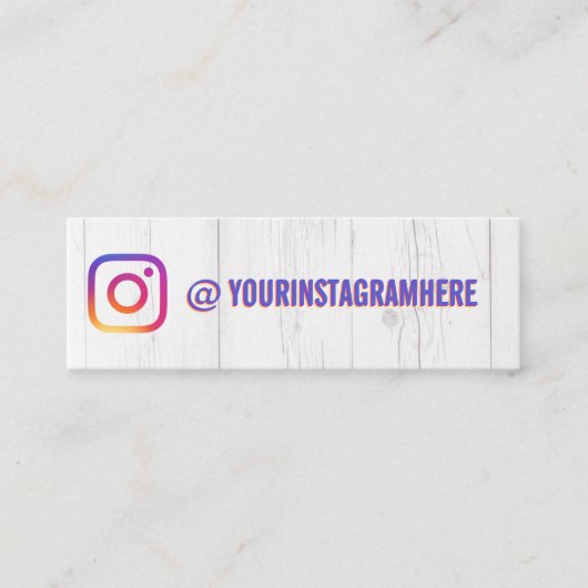 Instagram Social Media Benutzername Mini Visitenkarte (Vorderseite)