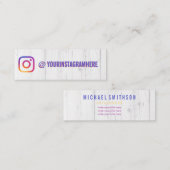 Instagram Social Media Benutzername Mini Visitenkarte (Vorne/Hinten)