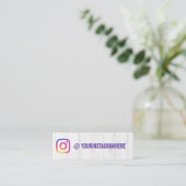 Instagram Social Media Benutzername Mini Visitenkarte (Stehend Vorderseite)