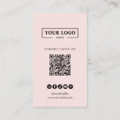 Instagram Social Media Folgen Foto Blush Visitenkarte (Rückseite)