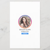 Instagram Social Media folgen Profile Foto Grid Flyer (Hinten)