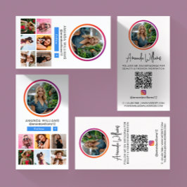 Instagram Social Media Folgen Sie mir Foto QR Code Visitenkarte