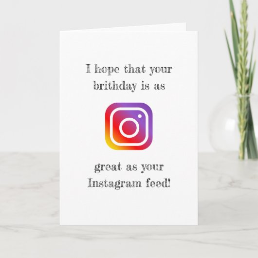 Instagram Social Media glücklicher Geburtstag Karte (Vorderseite)