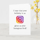Instagram Social Media glücklicher Geburtstag Karte (Gelbe Blume)