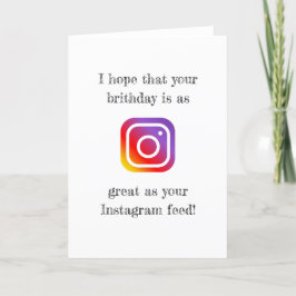 Instagram Social Media glücklicher Geburtstag Karte
