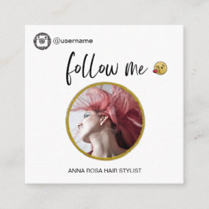 *~* INSTAGRAM Social Media Icons - Emoji QR Code  Quadratische Visitenkarte