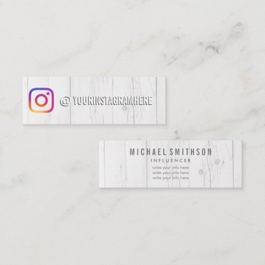 Instagram Social Media Influencer Mini Visitenkarte (Vorne/Hinten)