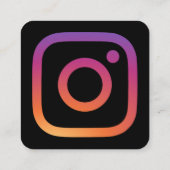 Instagram Social Media Profile Foto Quadratische Visitenkarte (Rückseite)
