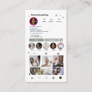 Instagram Social Media Sage Verbinde dich mit uns  Visitenkarte