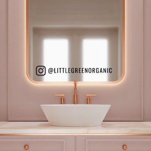 Instagram Spiegelaufkleber   Ihr Instagram Name Cl Fensteraufkleber