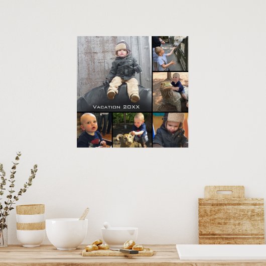 Instagram Square FotoCollage Poster (Küche)