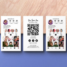 Instagram Style Qr Code Moderne Elegante Schwarz-w