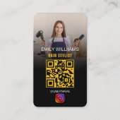 Instagram Template Social Media QR Code Visitenkarte (Vorderseite)