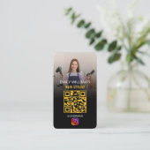Instagram Template Social Media QR Code Visitenkarte (Stehend Vorderseite)
