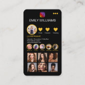 Instagram Template Social Media QR Code Visitenkarte (Rückseite)