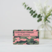 Instagram Trendy Camouflage Business Card Visitenkarte (Stehend Vorderseite)