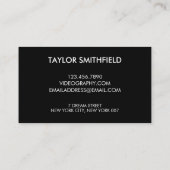 Instagram Twitter Handgeschriebene Visitenkarte (Rückseite)