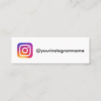 Instagram User Social Media Influencer Simple Mini Visitenkarte