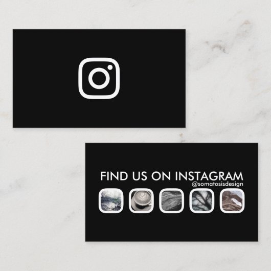 instagram Vernetzung Telefonnummerkarte (Vorne/Hinten)