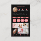 Instagram-Visitenkarte Visitenkarte (Vorderseite)