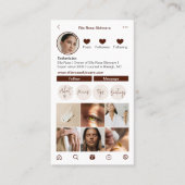 Instagram-Visitenkarte Visitenkarte (Vorderseite)