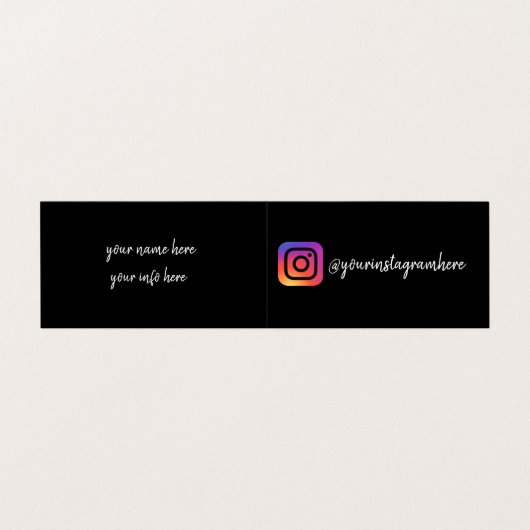 Instagram Visitenkarten (Außenseite Aufgefaltet)