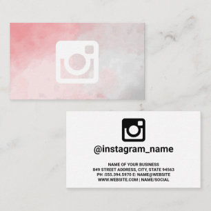 Instagram-Werbelogo   Wasserfarbe Visitenkarte