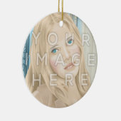 Instagram zwei Foto-Kreisbild-Verzierung Keramikornament (Rechts)