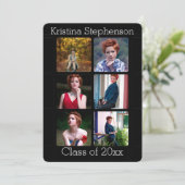 InstagramFoto Abschluss-Ankündigung Einladung (Stehend Vorderseite)