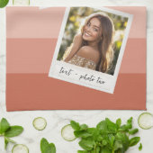 Instagramm 2 Fotomaterial Farbige KorallenStreifen Geschirrtuch (Gefaltet)