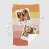 Instagramm 2 Fotomaterial Farbige KorallenStreifen Golfhandtuch (Insitu)