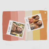 Instagramm 2 Fotomaterial Farbige KorallenStreifen Golfhandtuch (Horizontal)