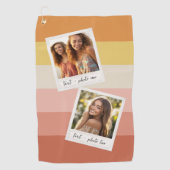 Instagramm 2 Fotomaterial Farbige KorallenStreifen Golfhandtuch (Vorderseite)